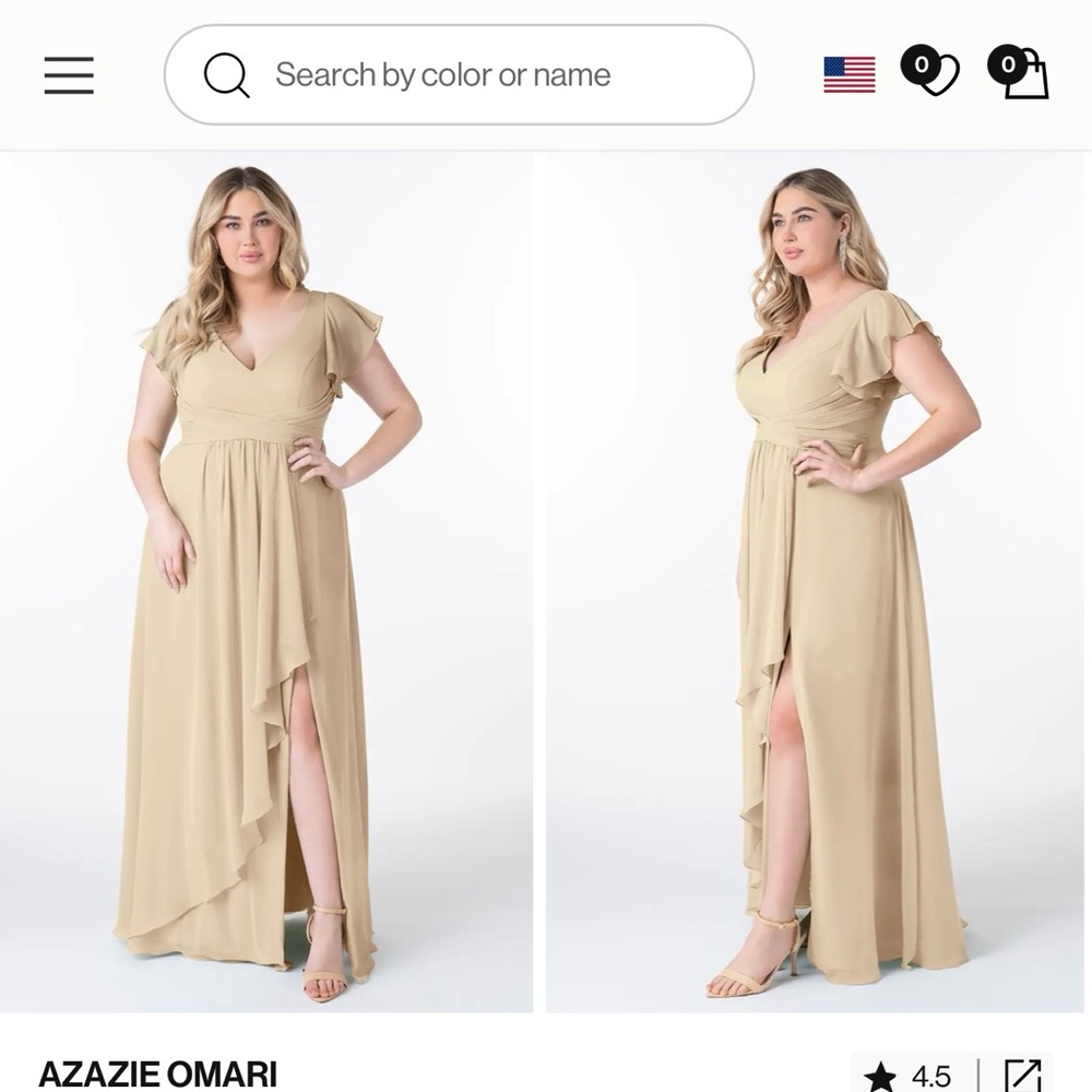 Azazie Champagne Dress
